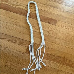 Macrame tie belt